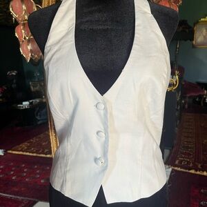 Elegant Cream Halter Vest and Skirt Set NWT